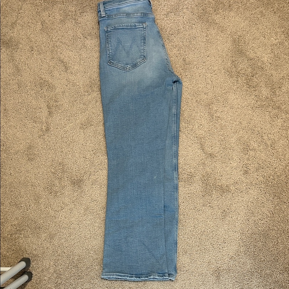 MOTHER Light Blue Wide Leg Jeans